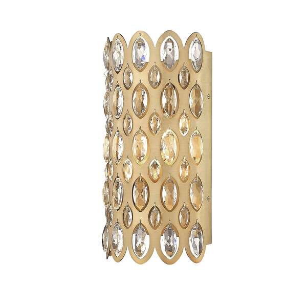 Z-Lite Dealey Wall Sconce, 2-Light, 6.75 In.W x 4.25 In.L x 13.75 In.H, Heirloom Brass/Heirloom Brass 822-2S-HB - main